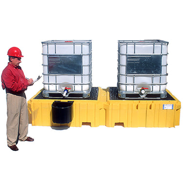 Twin IBC SpillPallet w/Drain